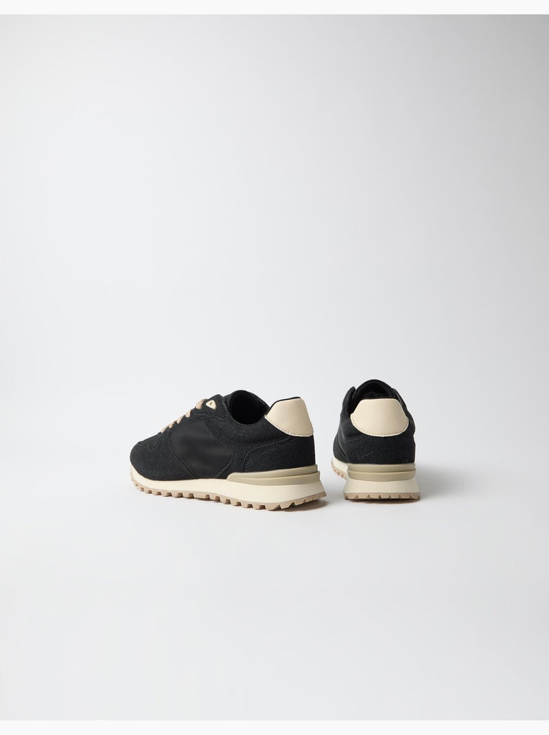 Contrasterende sneakers, mo fashion Zwart - Kiabi