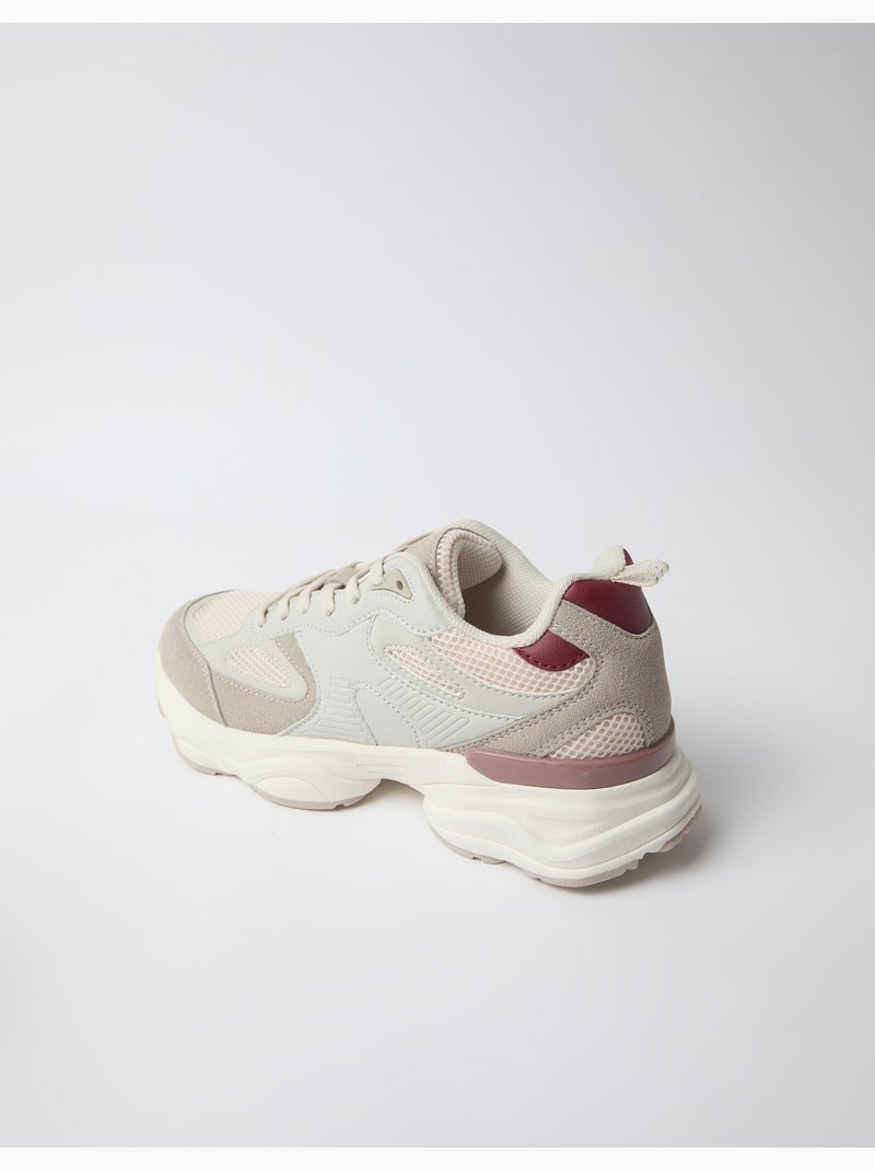 Contrastsneakers, mo fashion Beige - Kiabi