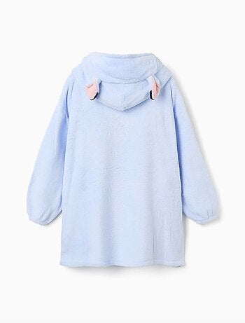 Convertible hoodie van coral fleece met stitch