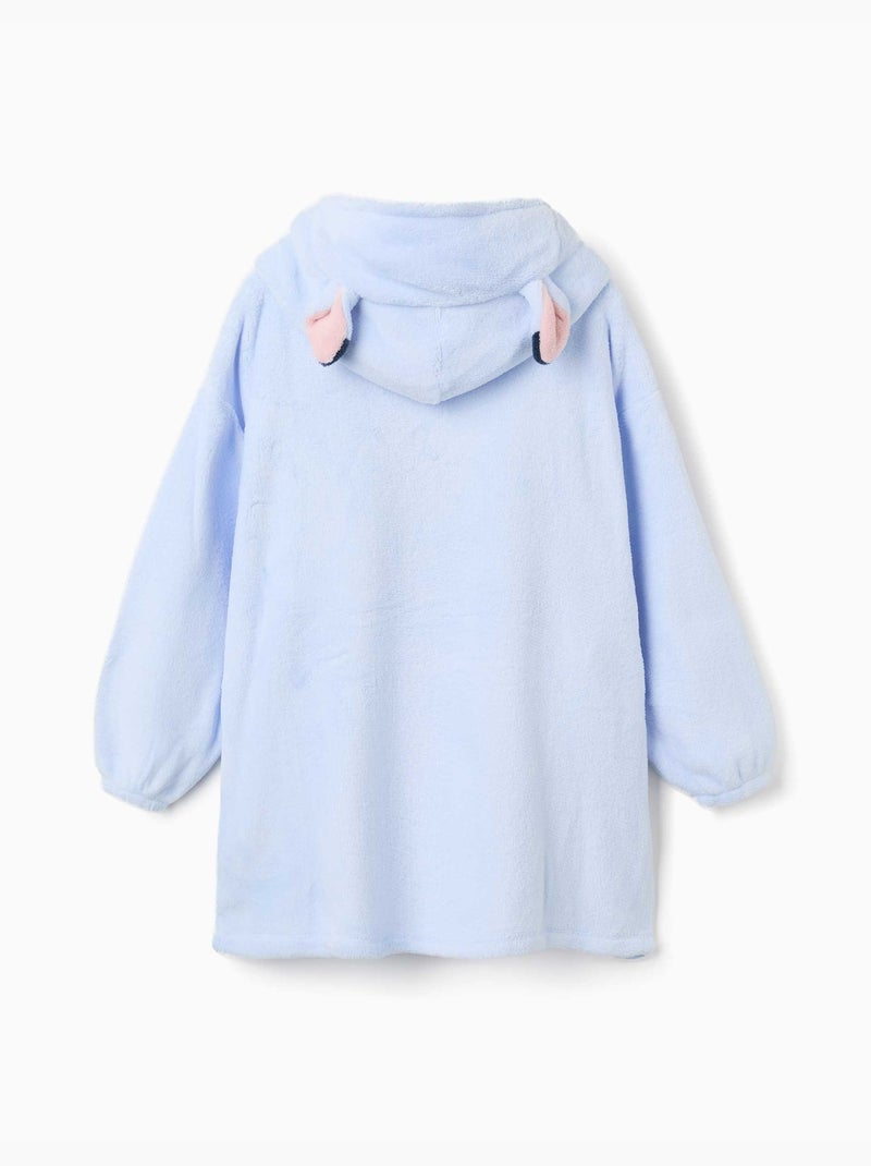 Convertible hoodie van coral fleece met stitch Blauw Blauw - Kiabi