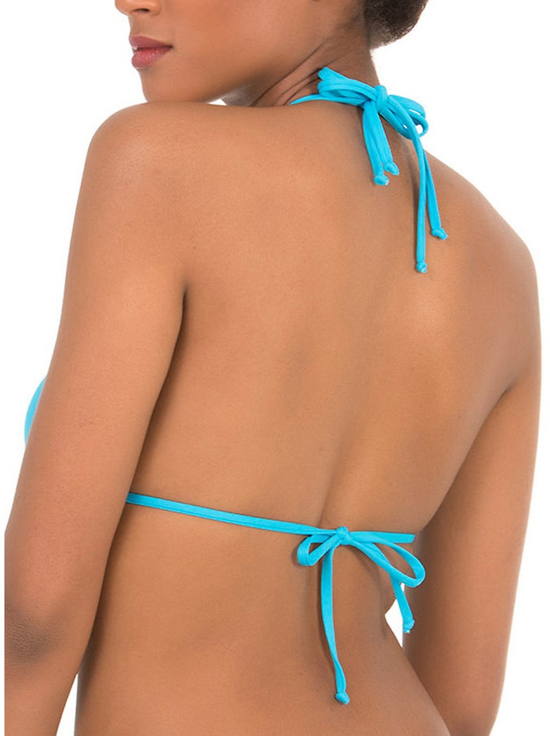 Convertible triangle zwempak topje summer paradise Turkoois - Kiabi