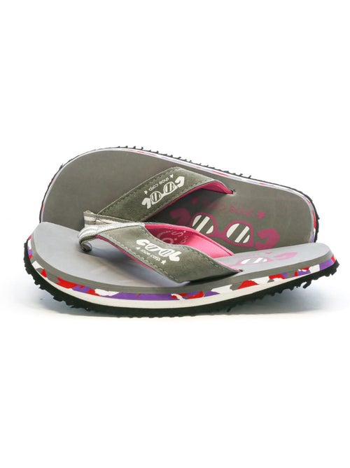 Cool Shoe Eve Slight Teenslippers voor Meisjes Grijs/Roze - Kiabi Cool Shoe Eve Slight Teenslippers voor Meisjes Grijs/Roze - Kiabi