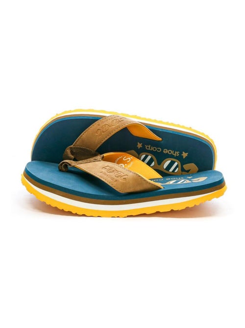 Cool Shoe Os Boy Jongens Teenslippers Blauw/Oranje - Kiabi Cool Shoe Os Boy Jongens Teenslippers Blauw/Oranje - Kiabi