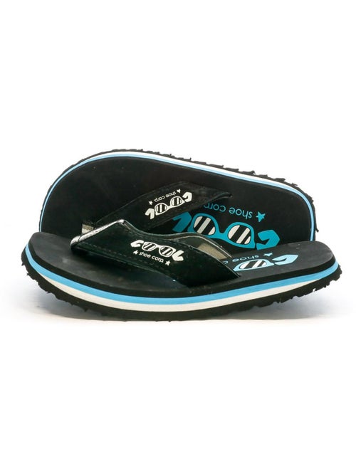 Cool Shoe Os Jongens Teenslippers Zwart/Blauw - Kiabi Cool Shoe Os Jongens Teenslippers Zwart/Blauw - Kiabi