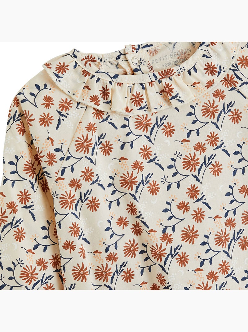 Copy of blouse enfant en popeline harmony Beige - Kiabi