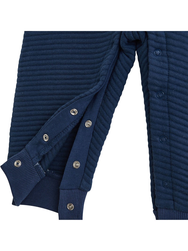 Copy of ensemble salopette bébé en molleton et t-shirt moka Blauw - Kiabi