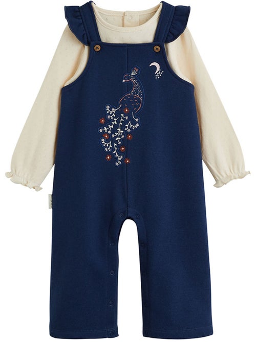 Copy of ensemble salopette bébé en molleton et t-shirt petite rêveuse - Kiabi