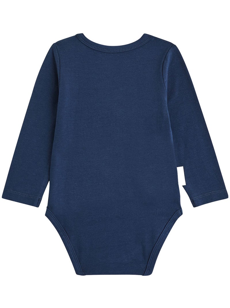 Copy of lot de 2 bodies bébé manches longues ginkgo Blauw - Kiabi