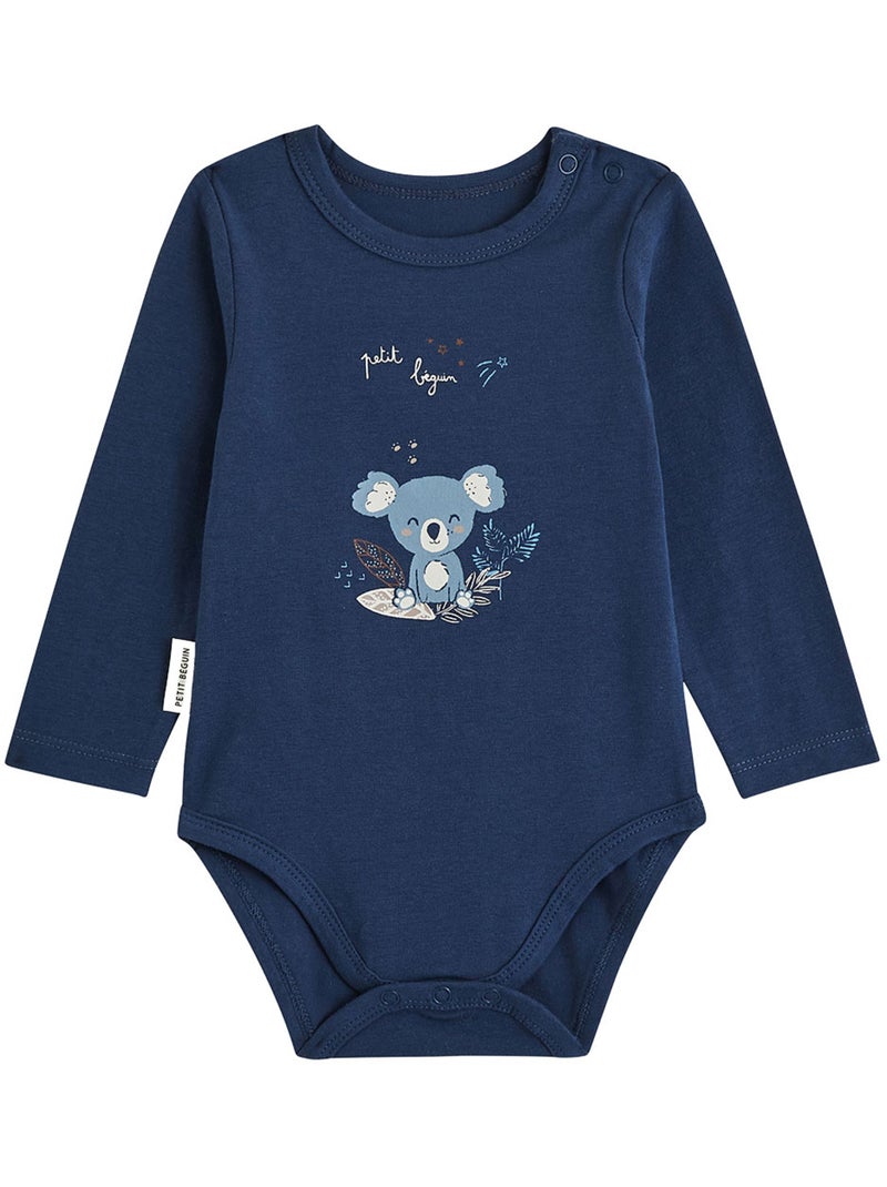Copy of lot de 2 bodies bébé manches longues ginkgo Blauw - Kiabi