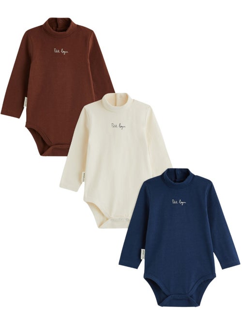 Copy of lot de 2 bodies bébé manches longues ginkgo - Kiabi