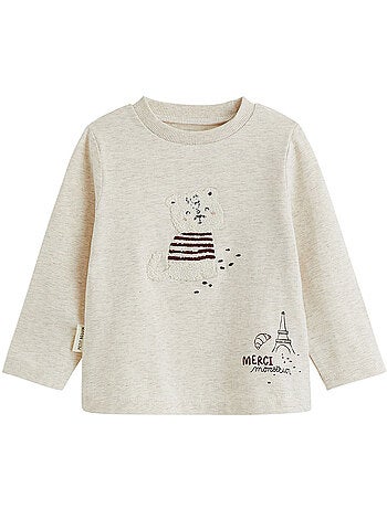 Copy of lot de 2 t-shirts bébé manches longues moka