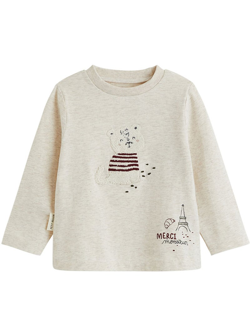 Copy of lot de 2 t-shirts bébé manches longues moka Grijs Grijs - Kiabi