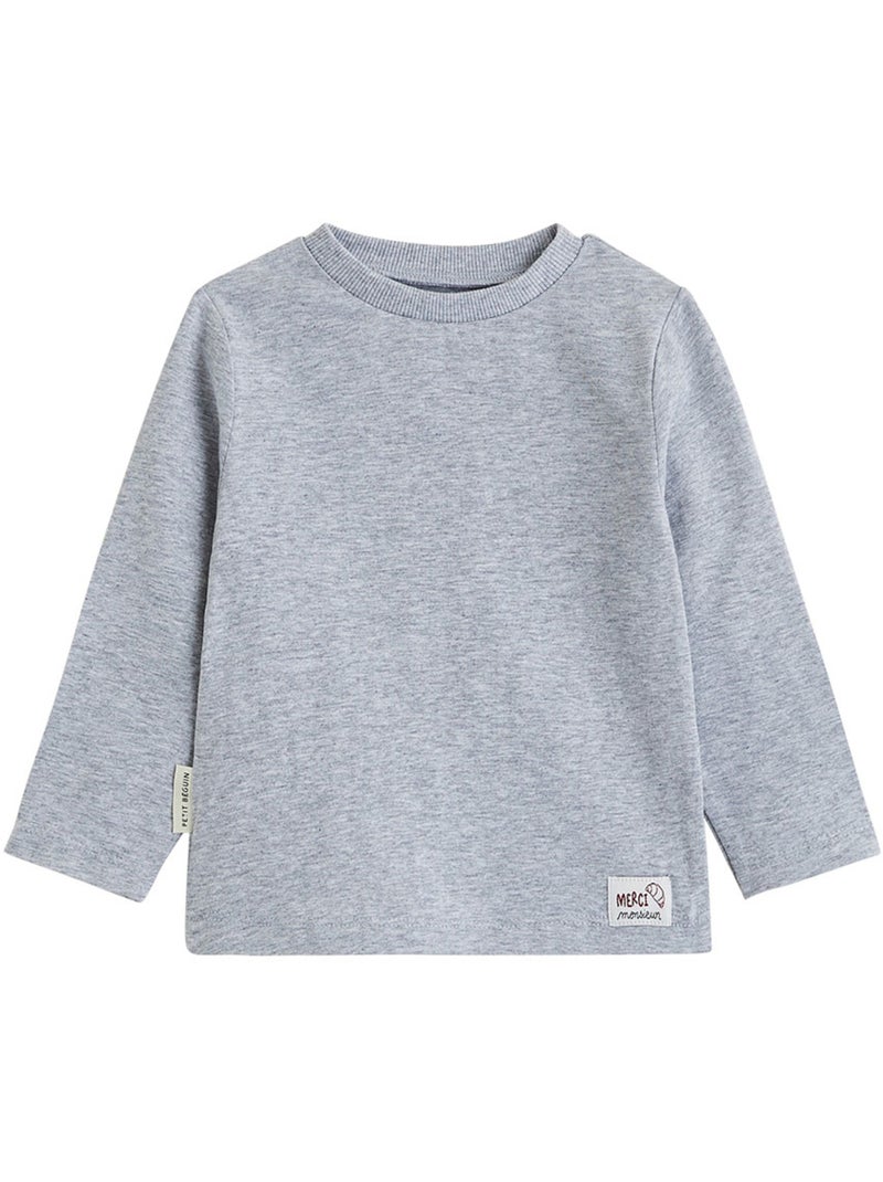 Copy of lot de 2 t-shirts bébé manches longues moka Grijs Grijs - Kiabi