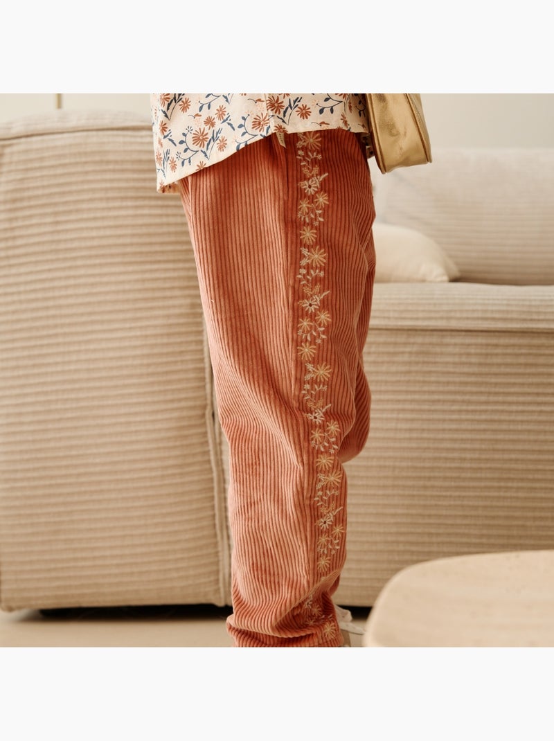 Copy of pantalon bébé en molleton harmony Donkerroze - Kiabi