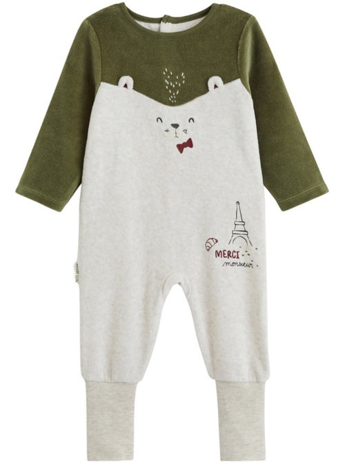 Copy of pyjama bébé en velours ginkgo - Kiabi