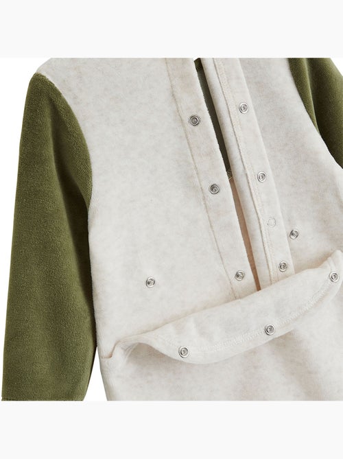 Copy of pyjama bébé en velours ginkgo - Kiabi