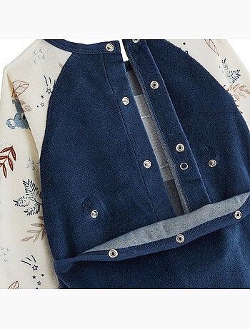 Copy of pyjama bébé en velours ginkgo