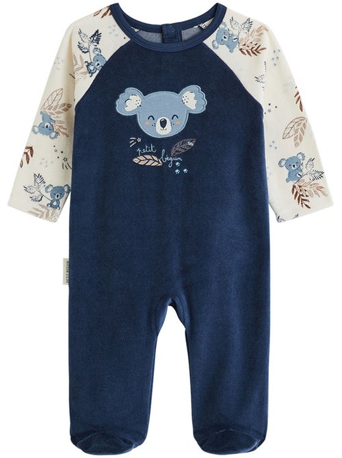 Copy of pyjama bébé en velours ginkgo - Kiabi