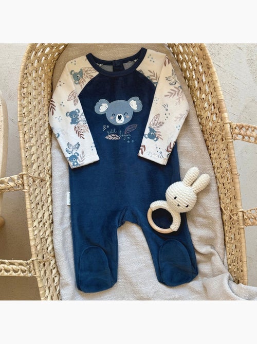 Copy of pyjama bébé en velours ginkgo - Kiabi