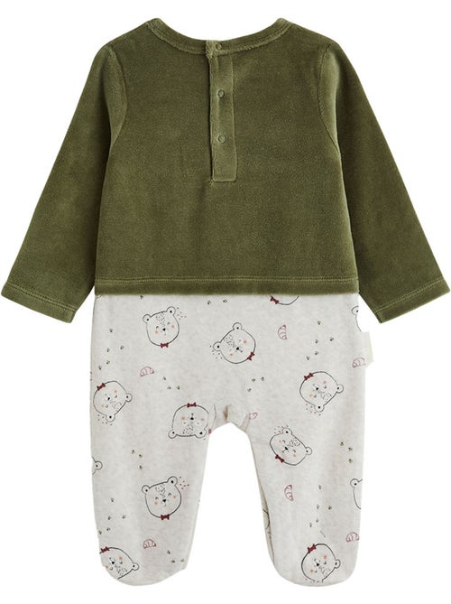 Copy of pyjama bébé en velours ginkgo - Kiabi