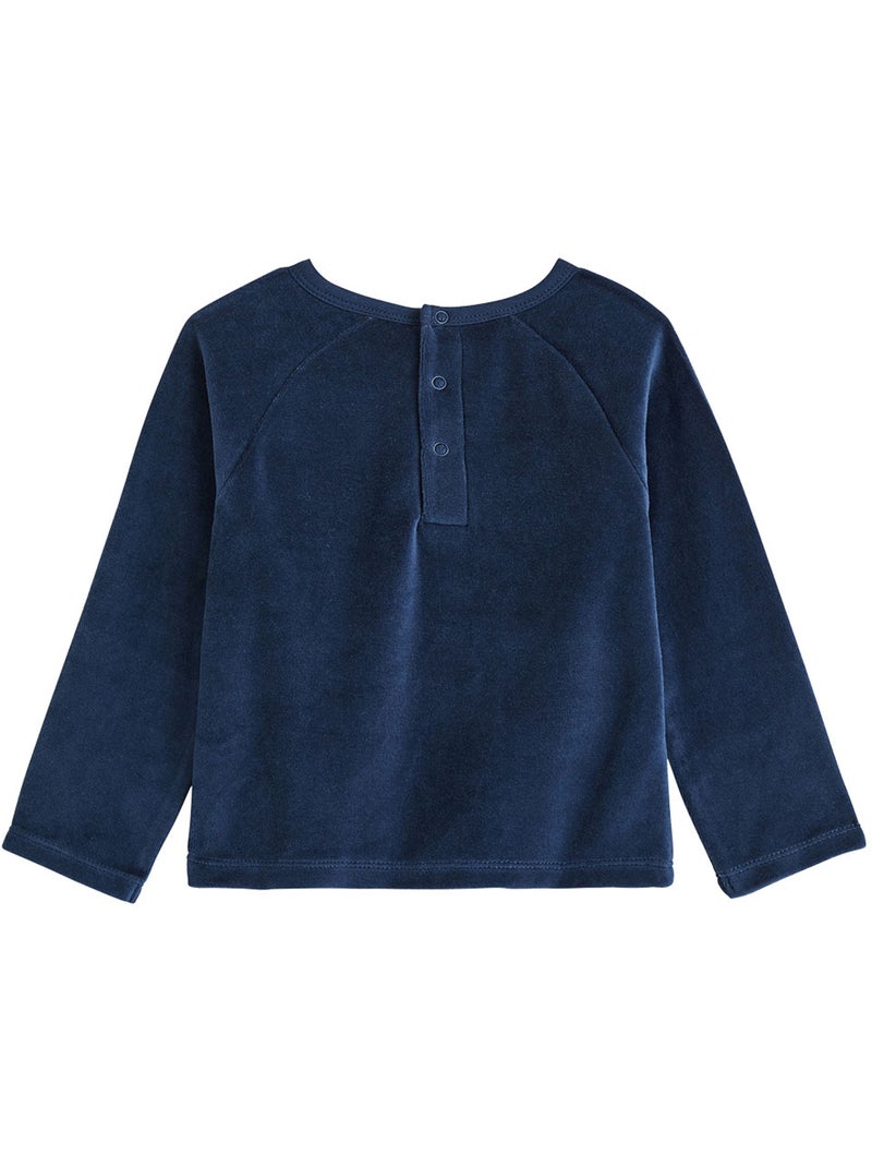 Copy of pyjama enfant 2 pièces en velours moka Blauw - Kiabi