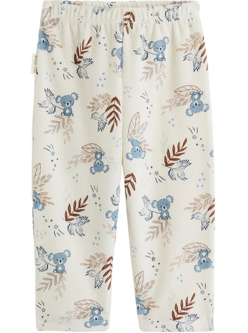 Copy of pyjama enfant 2 pièces en velours moka - Kiabi