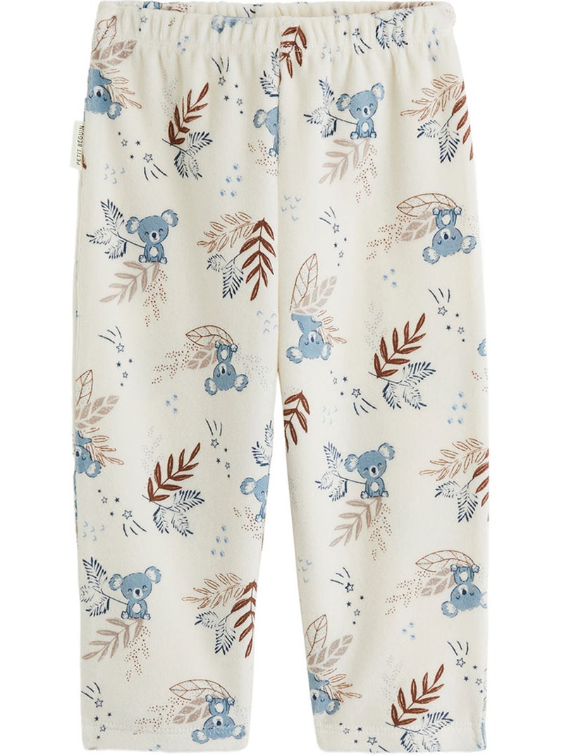Copy of pyjama enfant 2 pièces en velours moka Blauw - Kiabi
