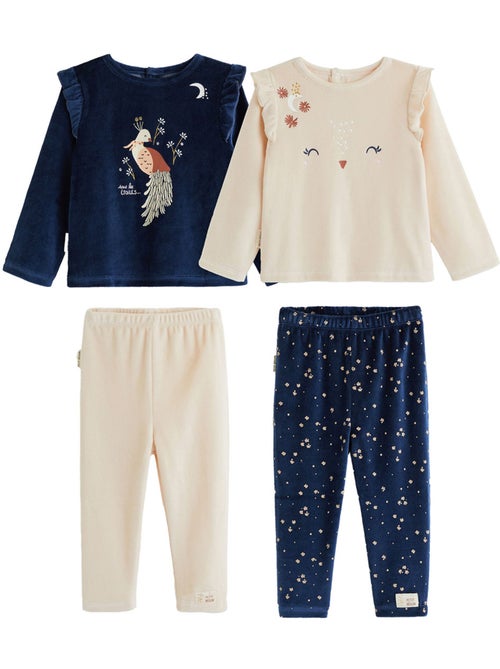 Copy of pyjama enfant 2 pièces en velours petite rêveuse - Kiabi