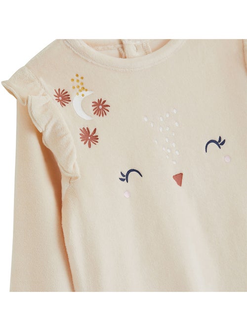 Copy of pyjama enfant 2 pièces en velours petite rêveuse - Kiabi