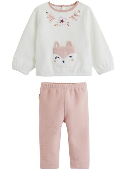 Copy of pyjama enfant 2 pièces en velours petite rêveuse - Kiabi