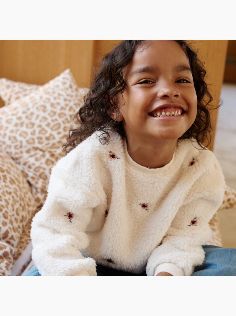 Copy of sweat-shirt bébé en molleton léa Lichtbeige - Kiabi