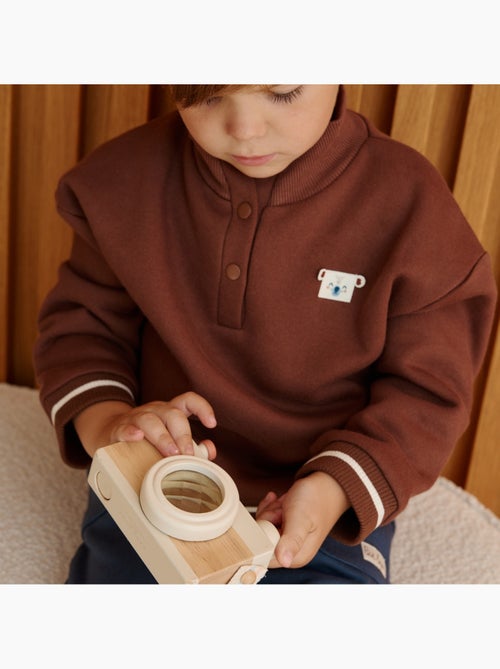 Copy of sweat-shirt bébé en molleton moka - Kiabi Copy of sweat-shirt bébé en molleton moka - Kiabi