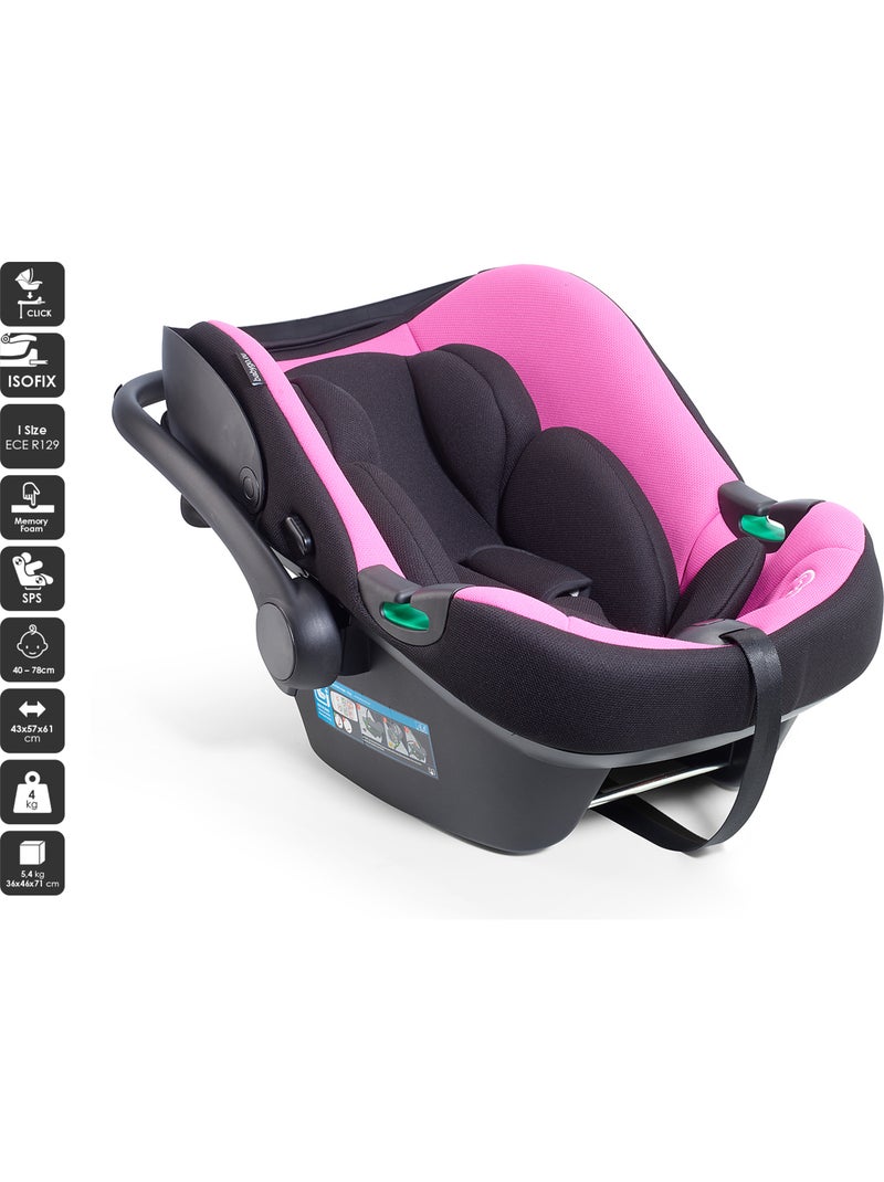 Coque bébé travel xp - babygo Noir Rose - Kiabi
