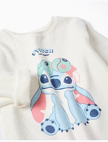 Coral fleece pyjama met stitch print