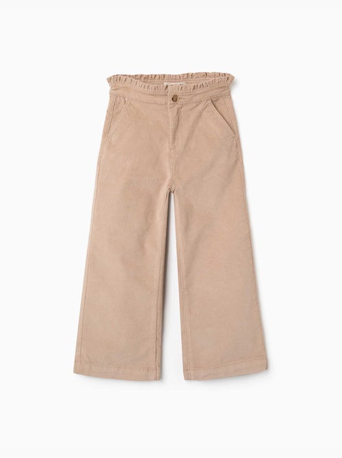 Corduroy broek met gerimpelde paperbag taille - Kiabi Corduroy broek met gerimpelde paperbag taille - Kiabi