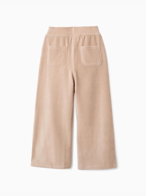 Corduroy broek met wijde pijpen en elastische taille - Kiabi Corduroy broek met wijde pijpen en elastische taille - Kiabi