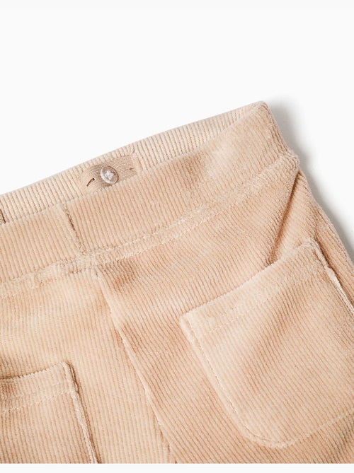 Corduroy broek met wijde pijpen en elastische taille - Kiabi