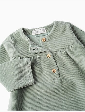 Corduroy jurk met lange mouwen