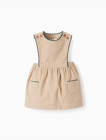 Corduroy salopettejurk met zakken