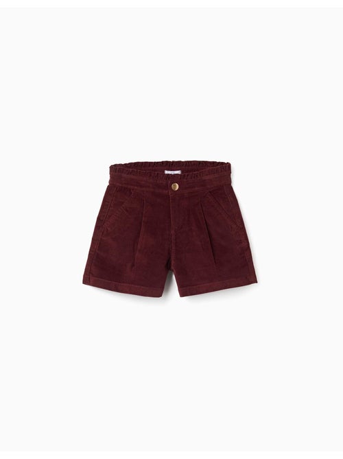 Corduroy shorts met gerimpelde paperbag taille - Kiabi Corduroy shorts met gerimpelde paperbag taille - Kiabi