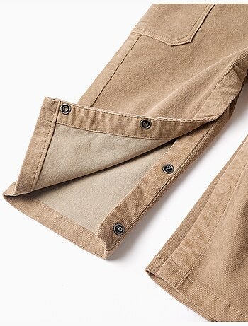 Corduroy tuinbroek met cargozakken