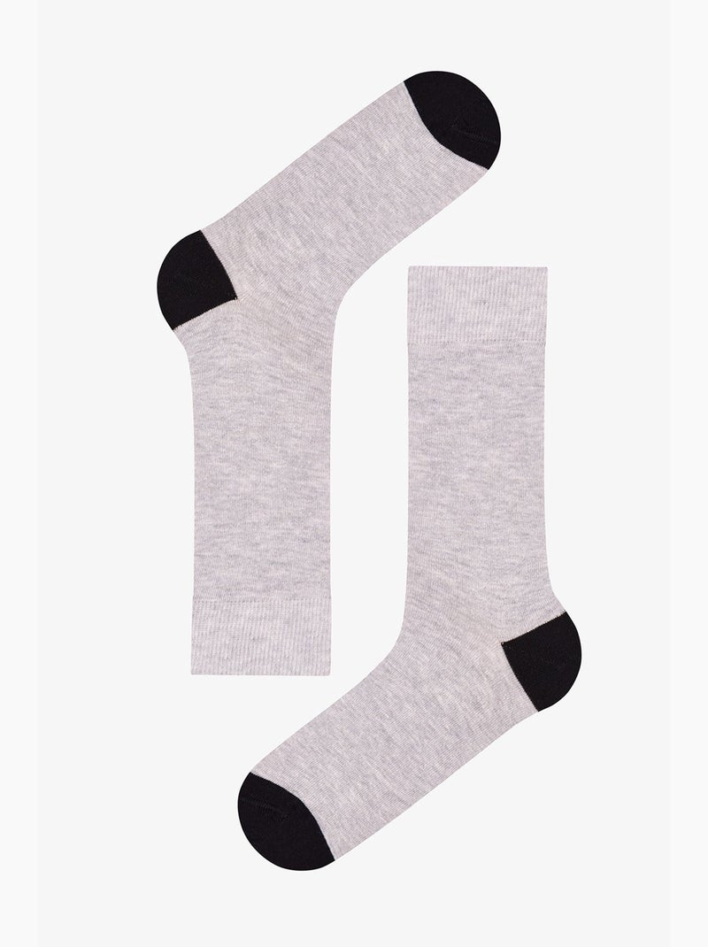 Core essential lot de 2 paires de chaussettes longues penti Gris Noir - Kiabi