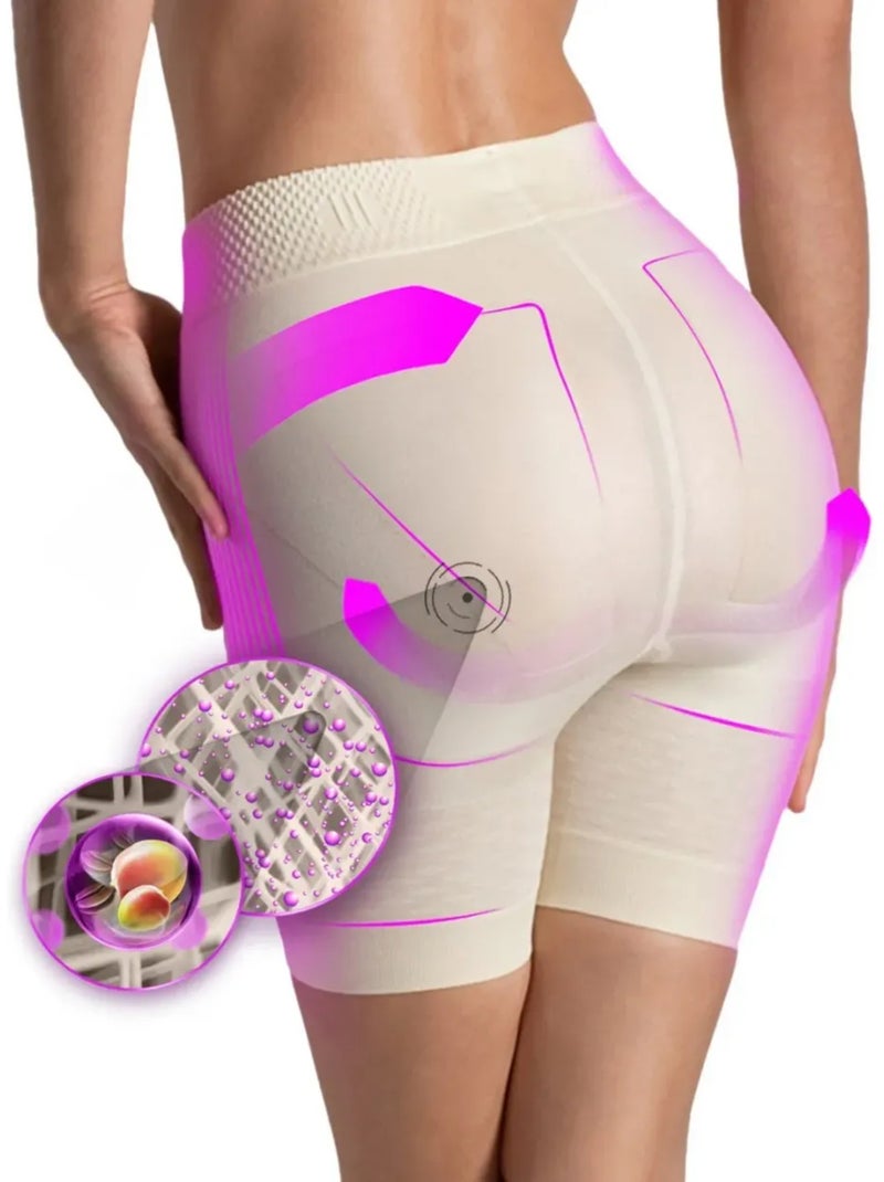 Corrigerende afslankende push-up panty Beige - Kiabi