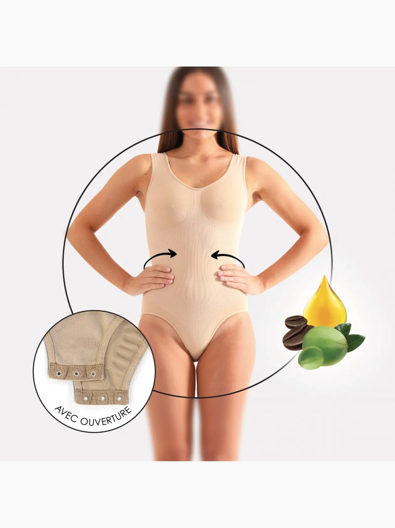 Corrigerende body met afslankende werkstoffen Beige - Kiabi