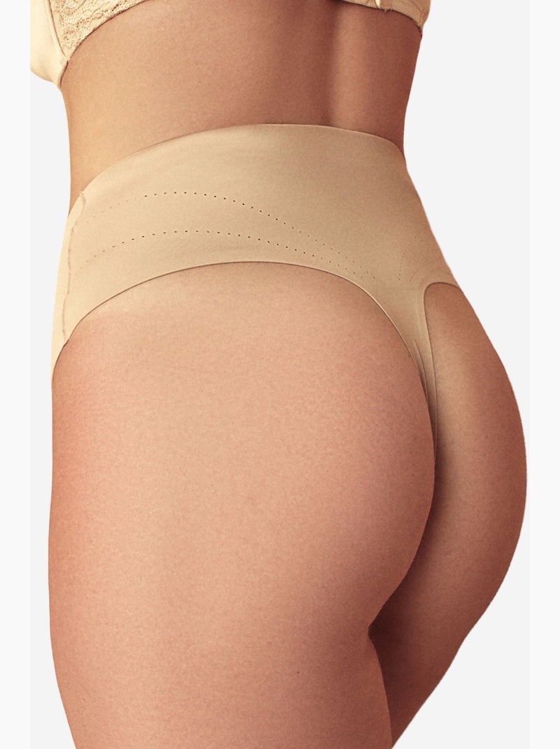 Corrigerende slip hoge taille licht onzichtbaar penti Klei-beige - Kiabi