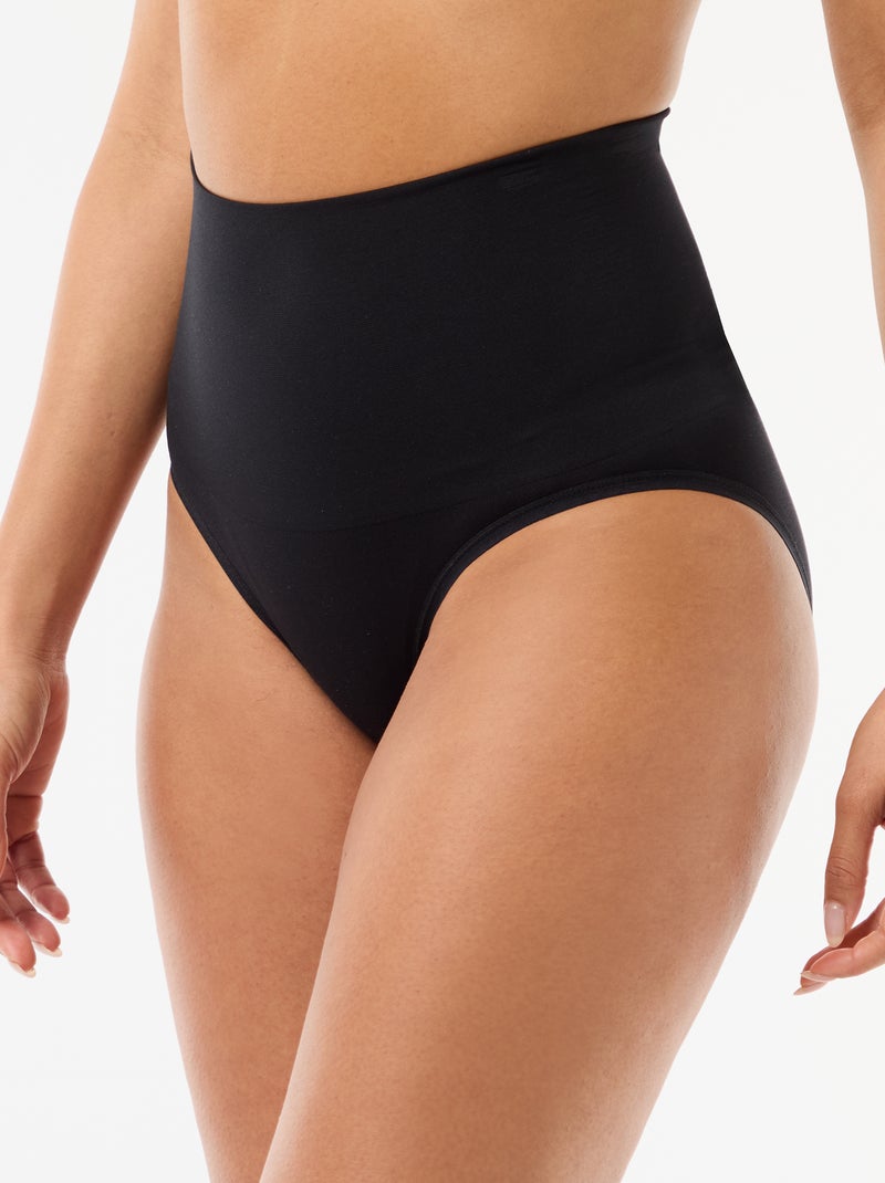 Corrigerende slip met hoge taille zwart - Kiabi