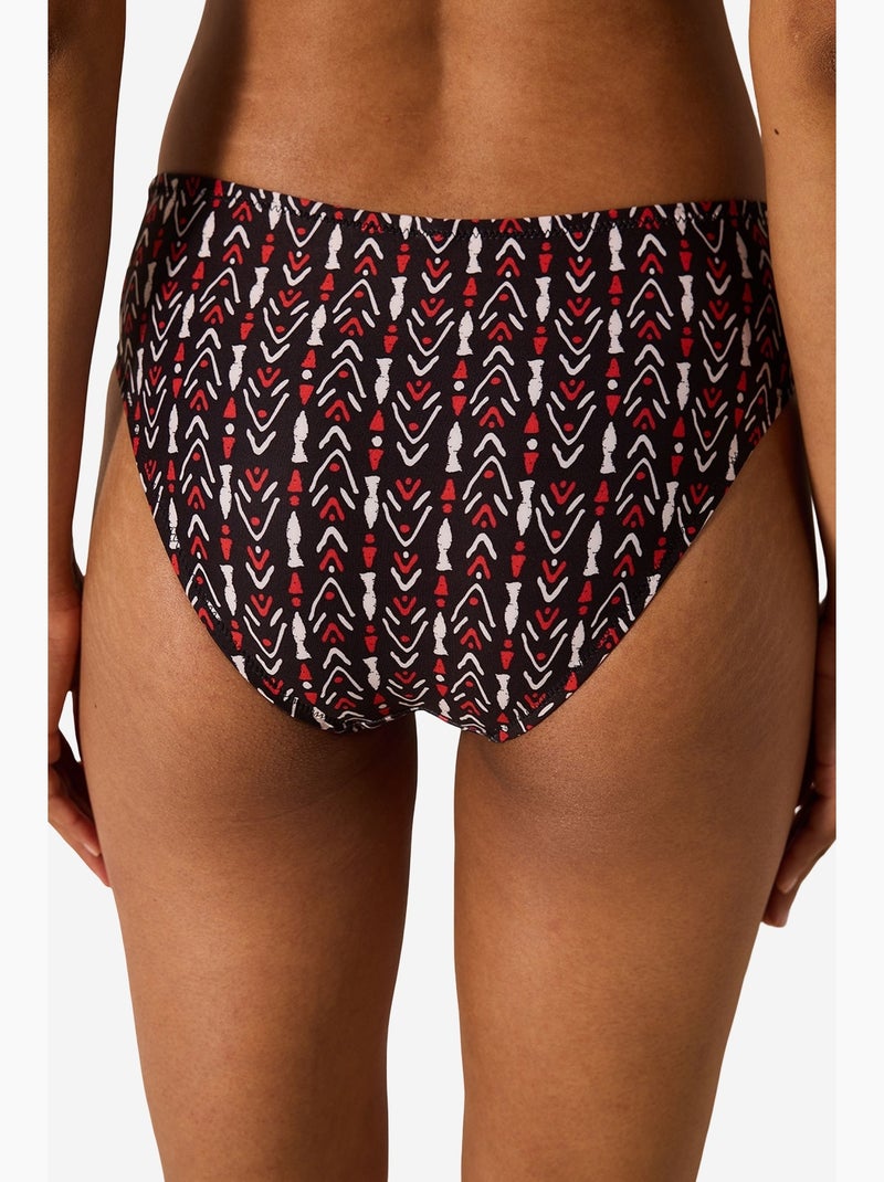 Corus twist bikinibroekje penti Zwart Rood Wit - Kiabi
