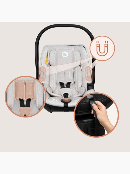 Cosi 360° ISOFIX LIONELO Moxie i-Size Set - Légère - 40-87cm - Tissu de bambou naturel - Kiabi