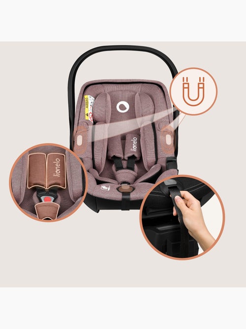 Cosi 360° ISOFIX LIONELO Moxie i-Size Set - Légère - 40-87cm - Tissu de bambou naturel - Kiabi