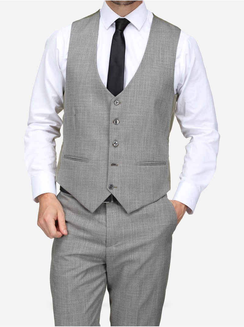Costume 3 pièces Gris - Kiabi